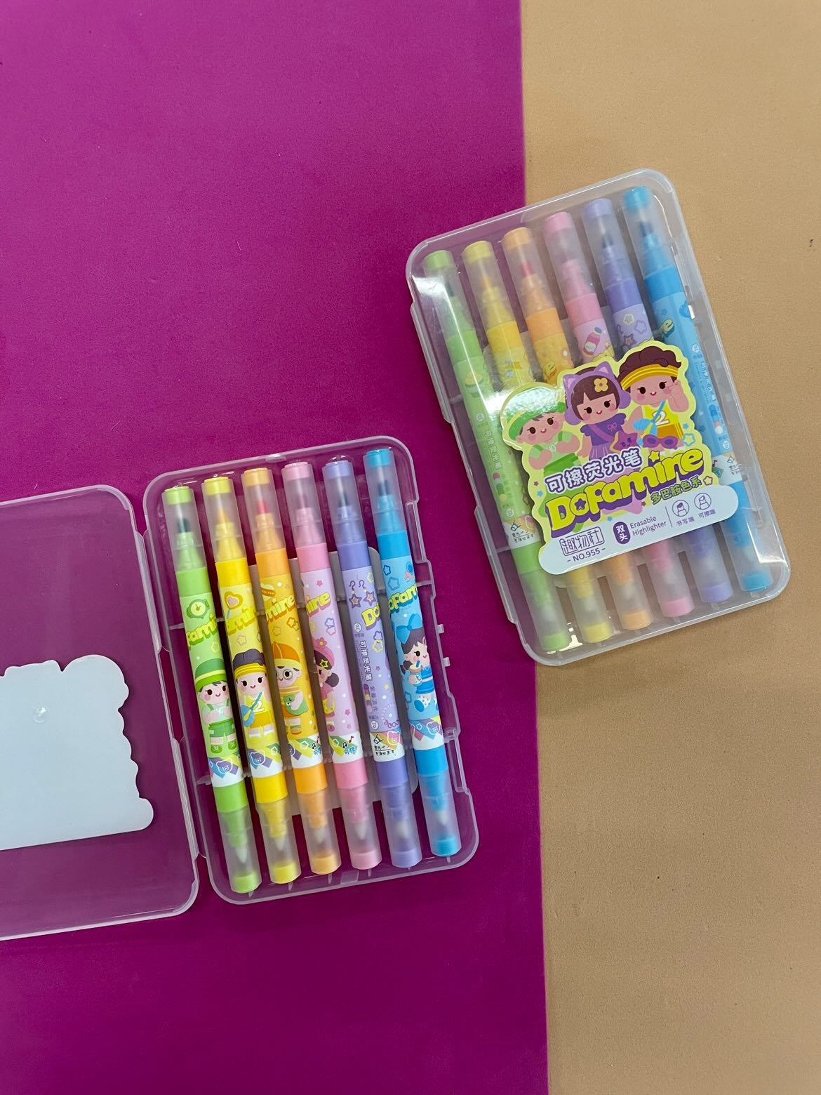 Marca Texto - Papelaria Unicórnio - Apagável - Dopamine