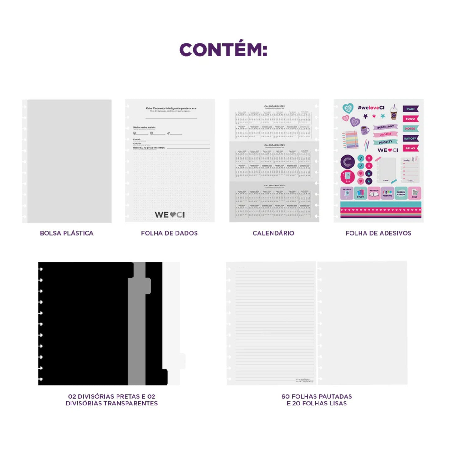 Caderno Médio - Caderno Inteligente - Iced Coffee