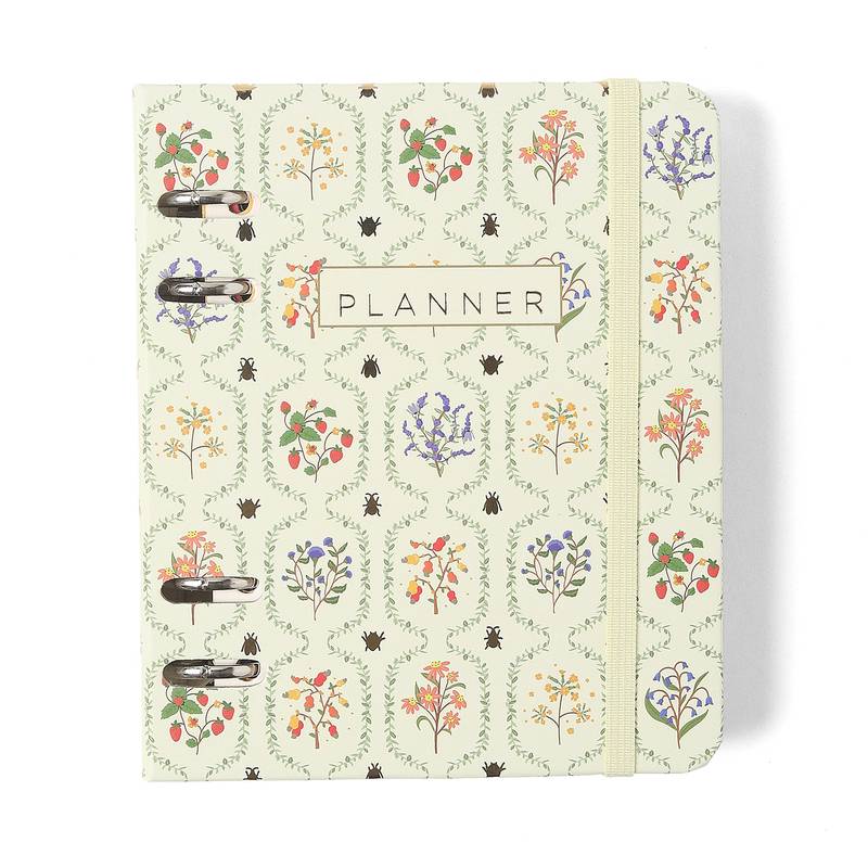 Planner Argolado 2026 - Cícero - Jardim - Semanal A6 - Off White