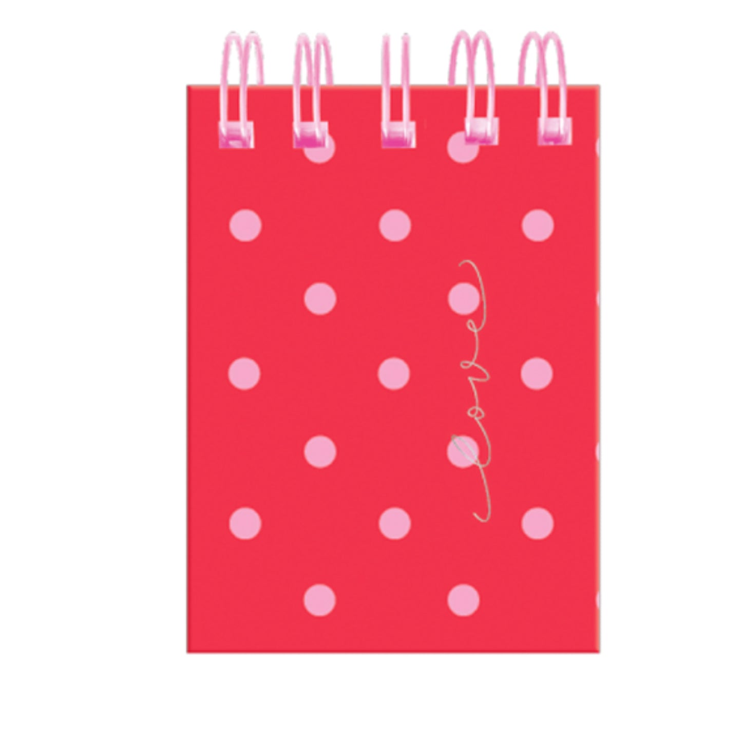 Caderno Pocket Argolado - Molin - Pink Poá - Capa Dura - 80 Folhas