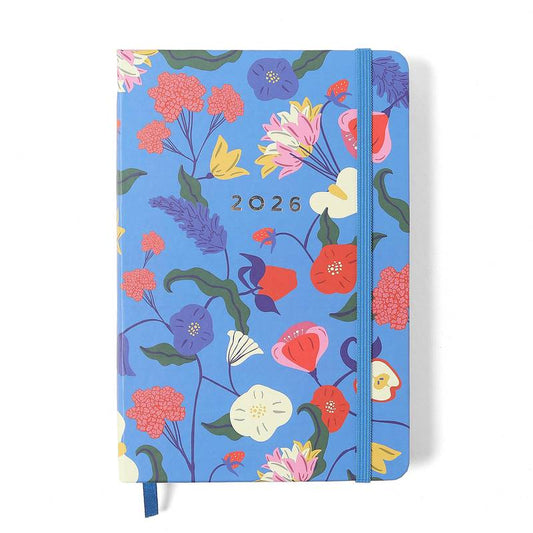 Agenda Planner 2026 - Cicero - Doce Florada - Diária 14x21 - Azul