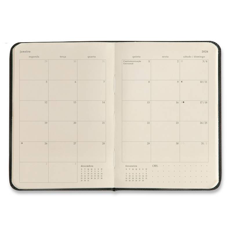 Planner 2026 - Cícero - Libélulas - Semanal 9x13 - Preto
