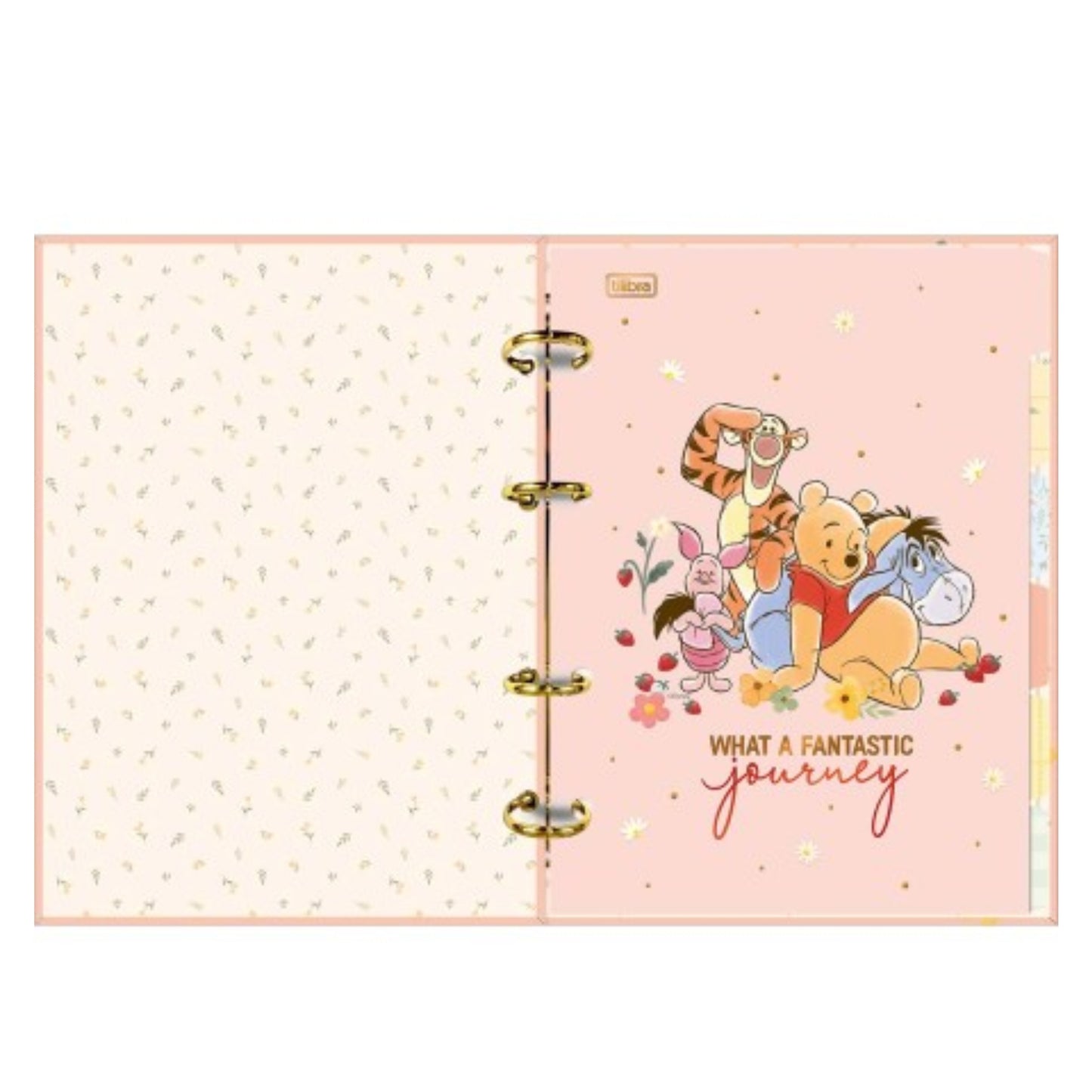 Caderno Colegial Argolado - Tilibra - Ursinho Pooh - 80 Fls - 192mmx260mm