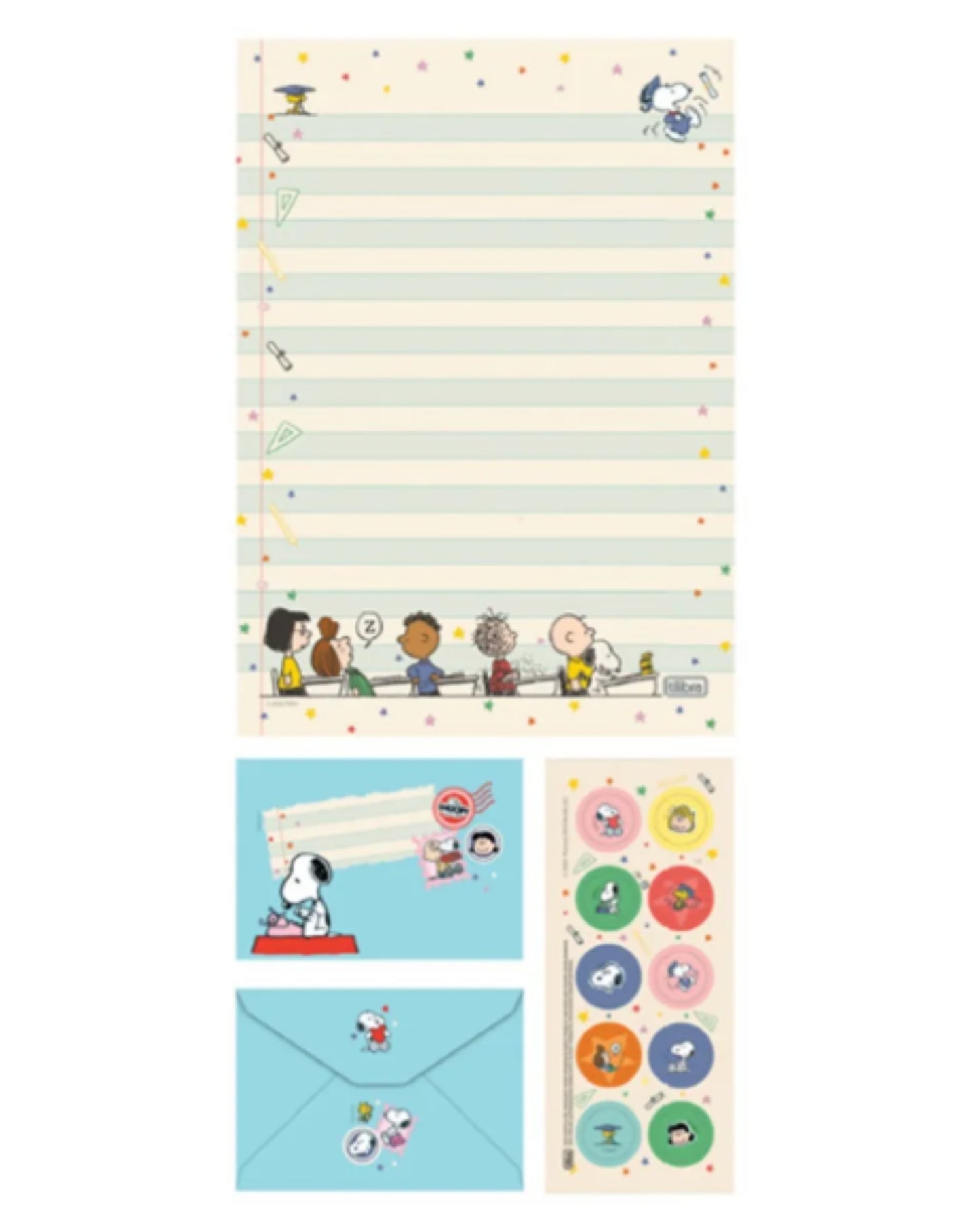 Papel de Carta + Envelopes - Tilibra - Snoopy