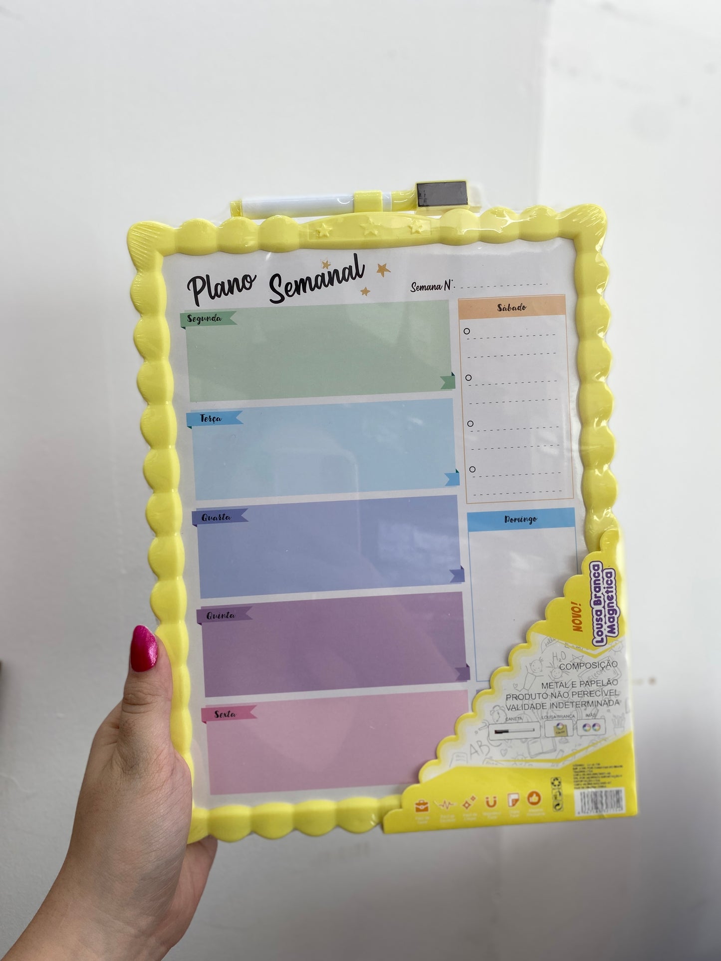 Planner Semanal - Magnético - Quadro Branco - em uso