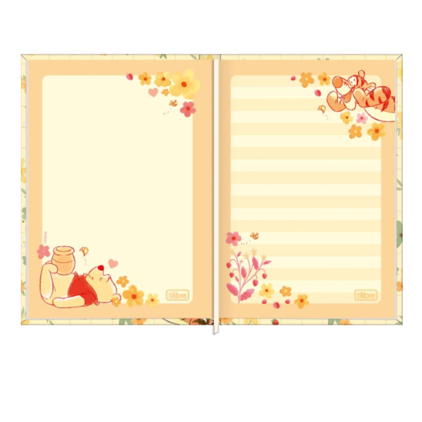 Caderneta Costurada - Tilibra - Pooh - 96 Folhas - 105mm x 148mm