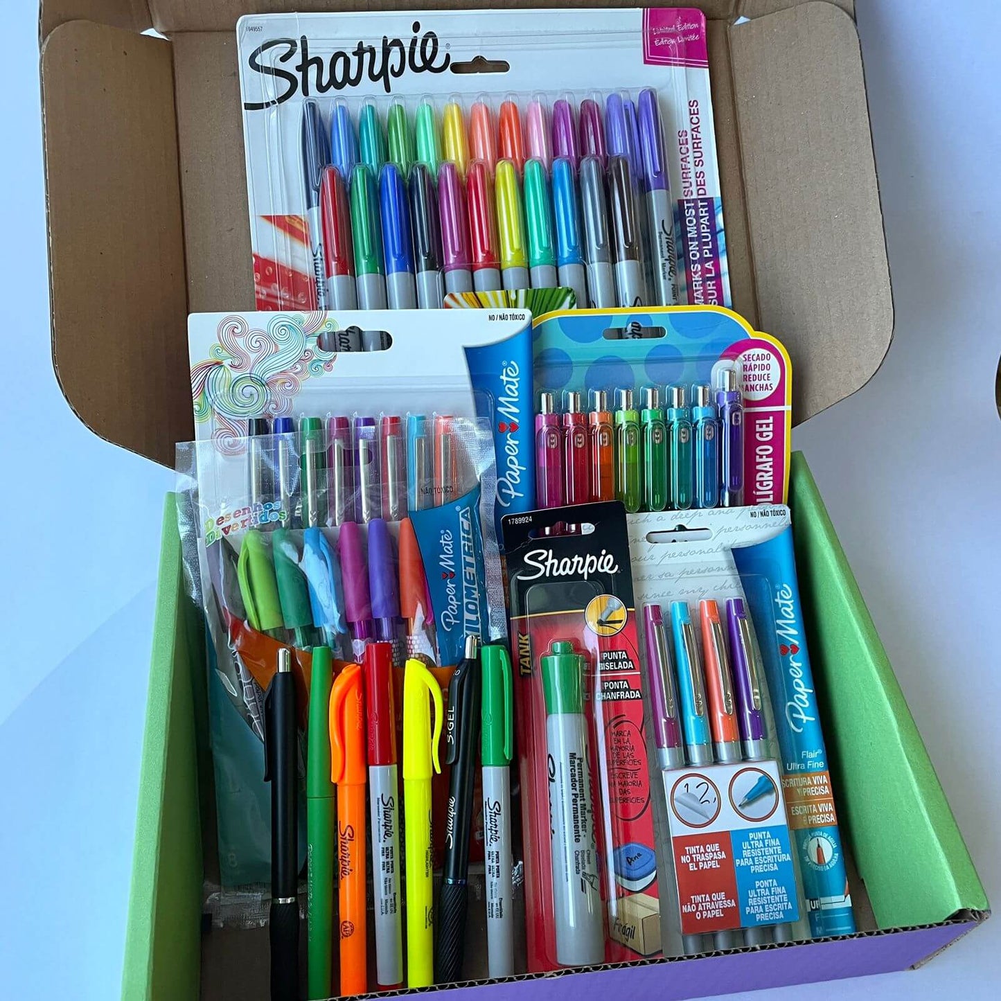 Caixa Paper Mate e Sharpie - Papelaria Unicórnio - Mais de 50% OFF