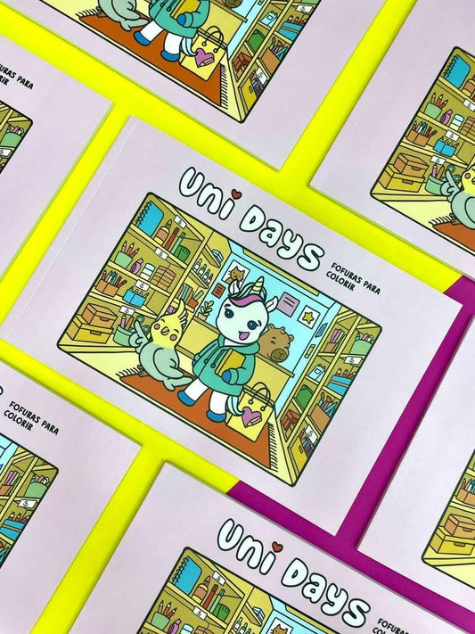 Livro de Colorir - Papelaria Unicórnio - Uni Days