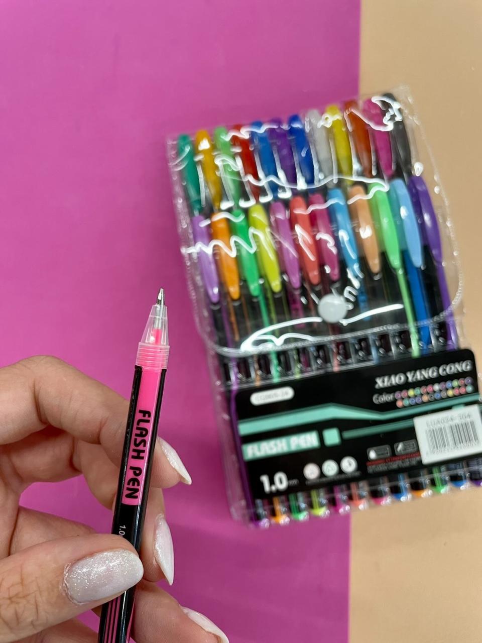 Caneta Gel - Papelaria Unicórnio - Estojo 24 Cores - 1.0mm