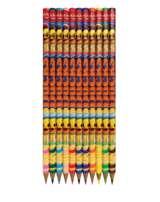 Lápis de Cor 12 Cores Molin Ducks - Estampas Sortidas