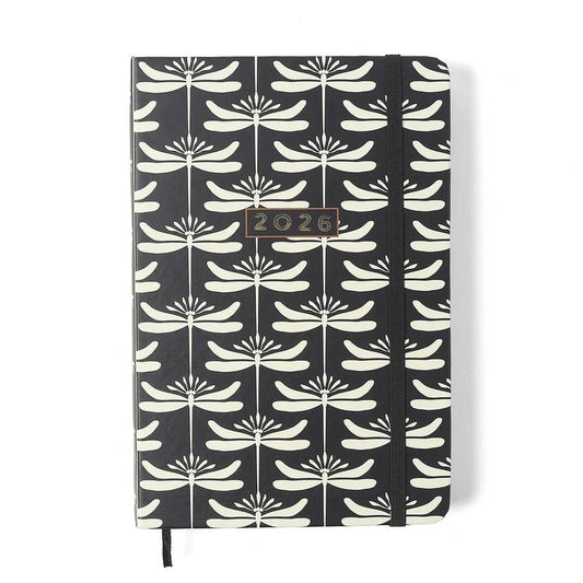 Agenda Planner 2026 - Cicero -  Libélulas - Diária 14x21 - Preto