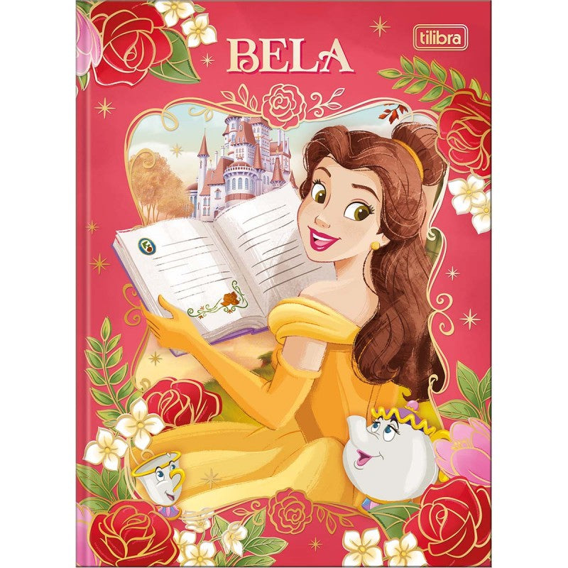 Caderno Brochura Capa Dura Colegial Princesas 80 Folhas - Tilibra