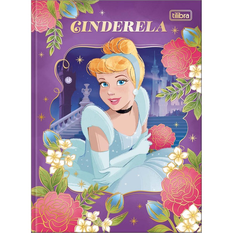 Caderno Brochura Capa Dura Colegial Princesas 80 Folhas - Tilibra