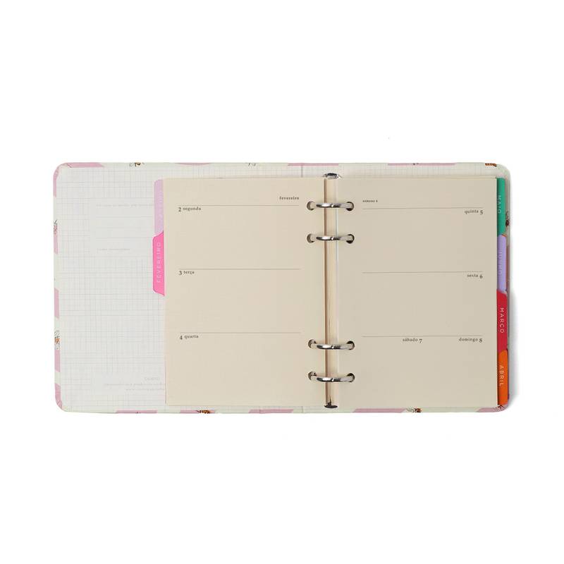 Planner Argolado 2026 - Cicero - Melissa Semanal A6 - Mini Bloomy