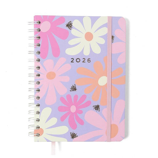 Planner Wire-o 2026 - Cícero - Melissa - Semanal Anotações A5 - Color Bloomy