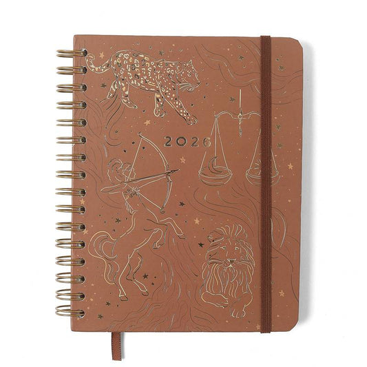 Planner Wire-o 2026 - Cícero - Origens - Semanal Notas c/ Divisórias A5 - Terra