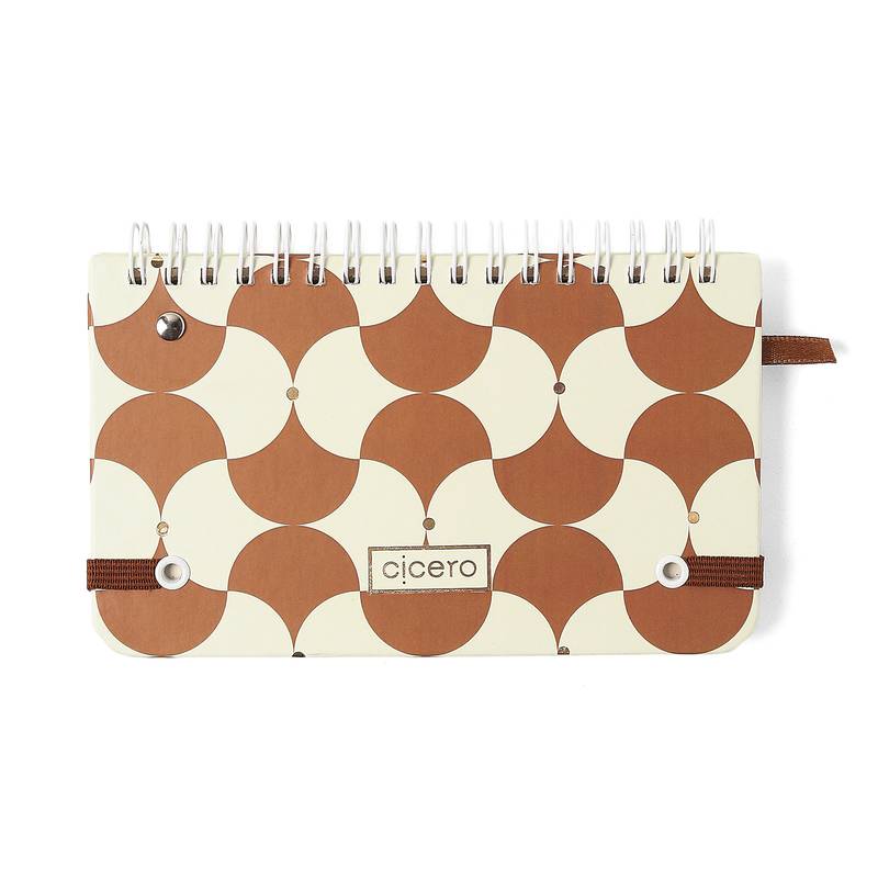 Planner Wire-o 2026 - Cícero - Bossa Nova - Semanal Office - 15,5x9 - Boemia Caramelo