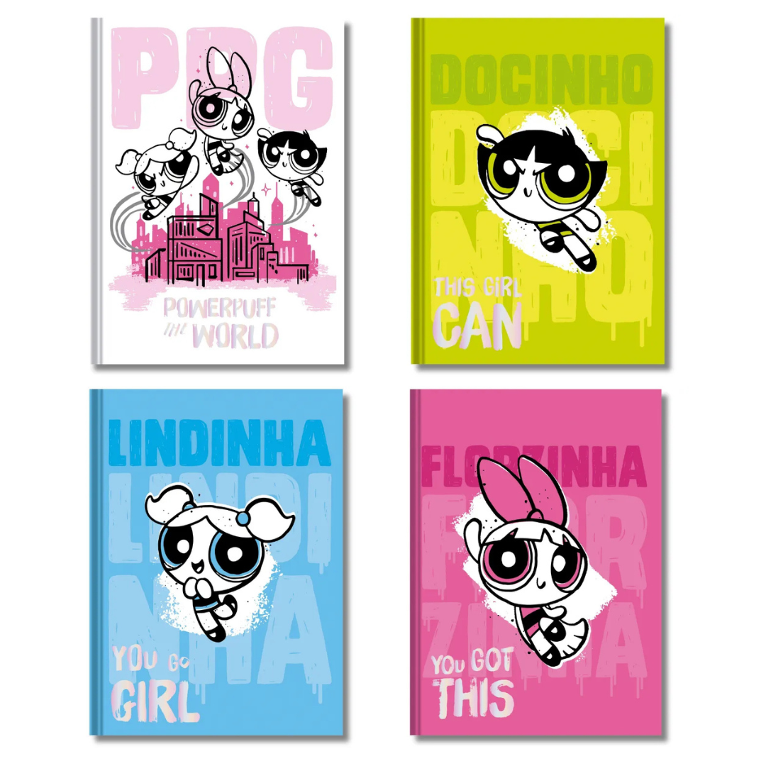 Caderno Colegial Meninas Superpoderosas – Animativa – 160 Folhas
