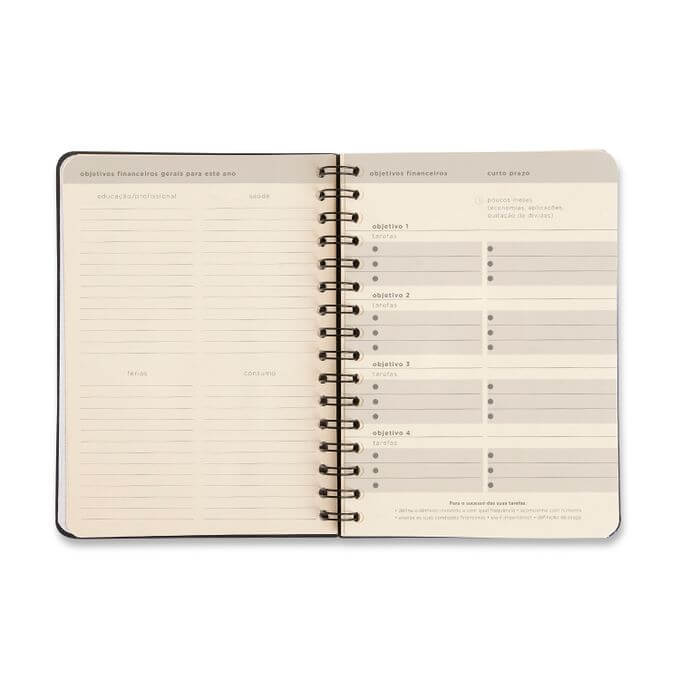 Planner Permanente Wire-o Financeiro - Cícero - 14,8x21cm Brisa Floral