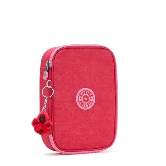 Estojo - Kipling - 100 Pens Rosa Fuchsia Glitter
