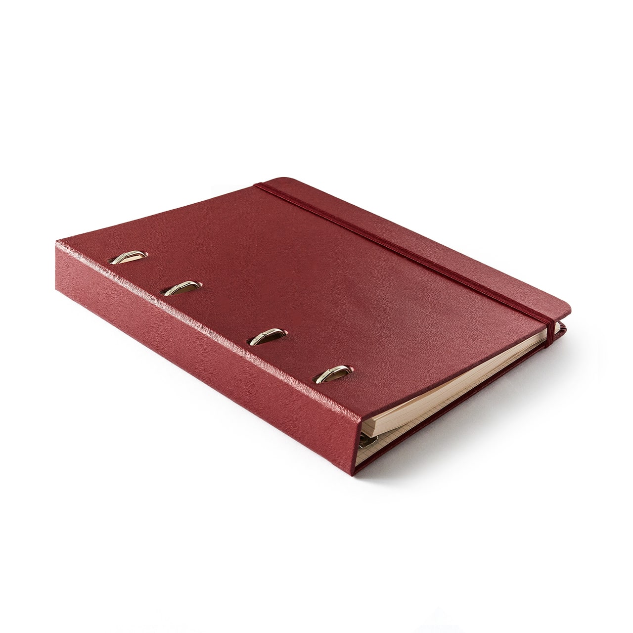 Caderno Criativo Argolado - Cícero - Office Duo Clássica Pautado & Pontado A5 Vermelho Quente