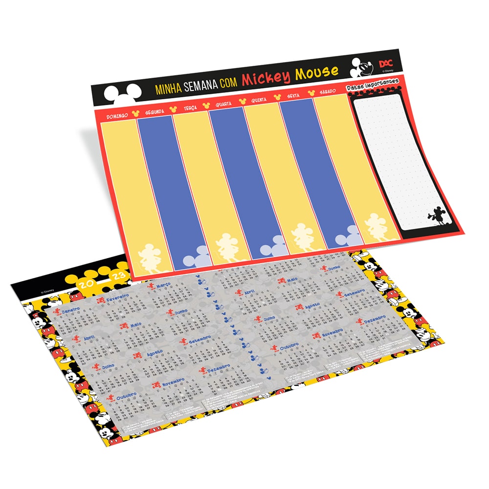 Bloco Destacável - DAC - Planejamento Semanal- Mickey Mouse