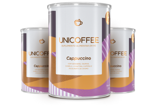 Unicoffee - Suplemento Alimentar em Pó - 3 Unidades + Mixer de Brinde