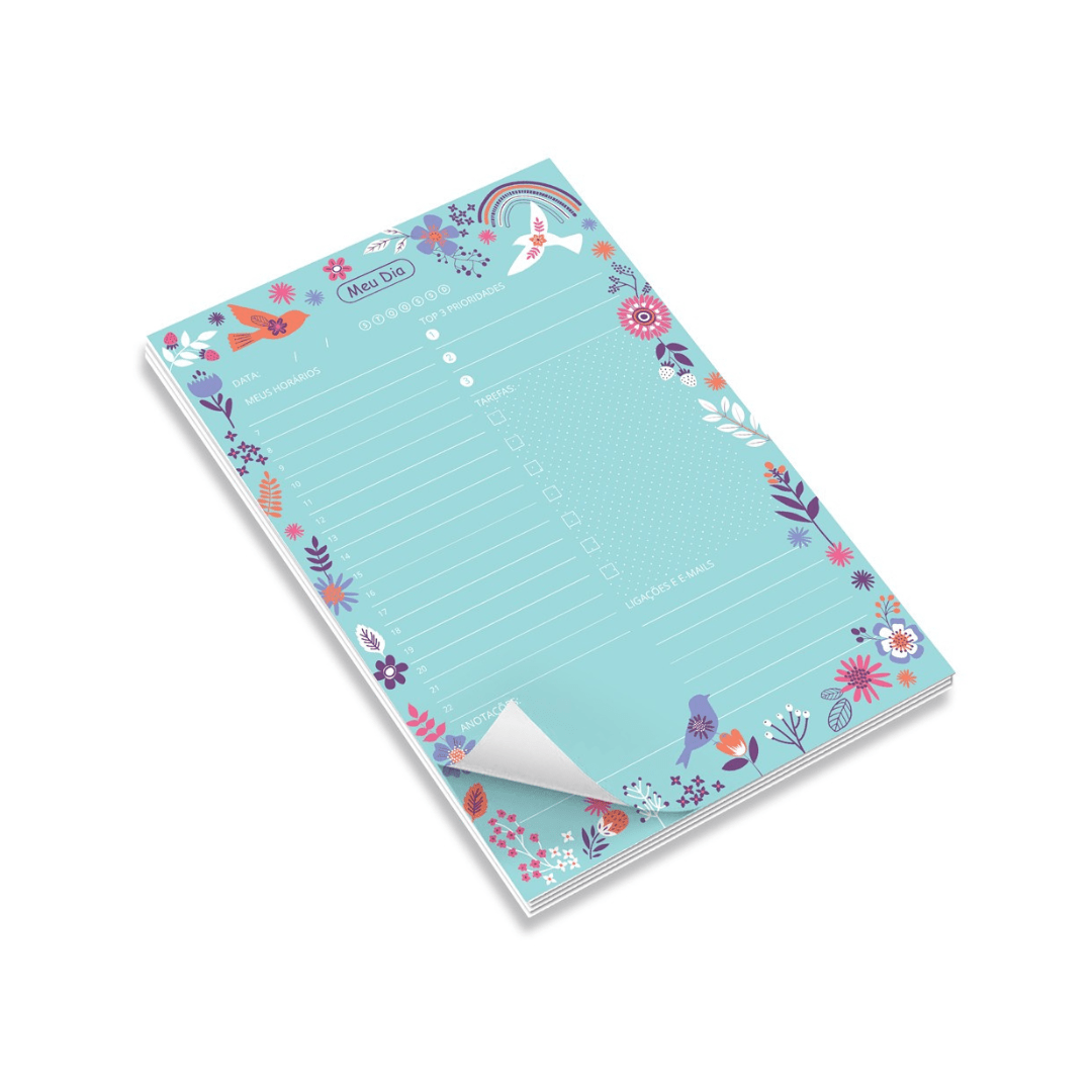 Bloco Tarefa do Dia - Fina Ideia - 14,5x21 cm 80 Fls Alegria