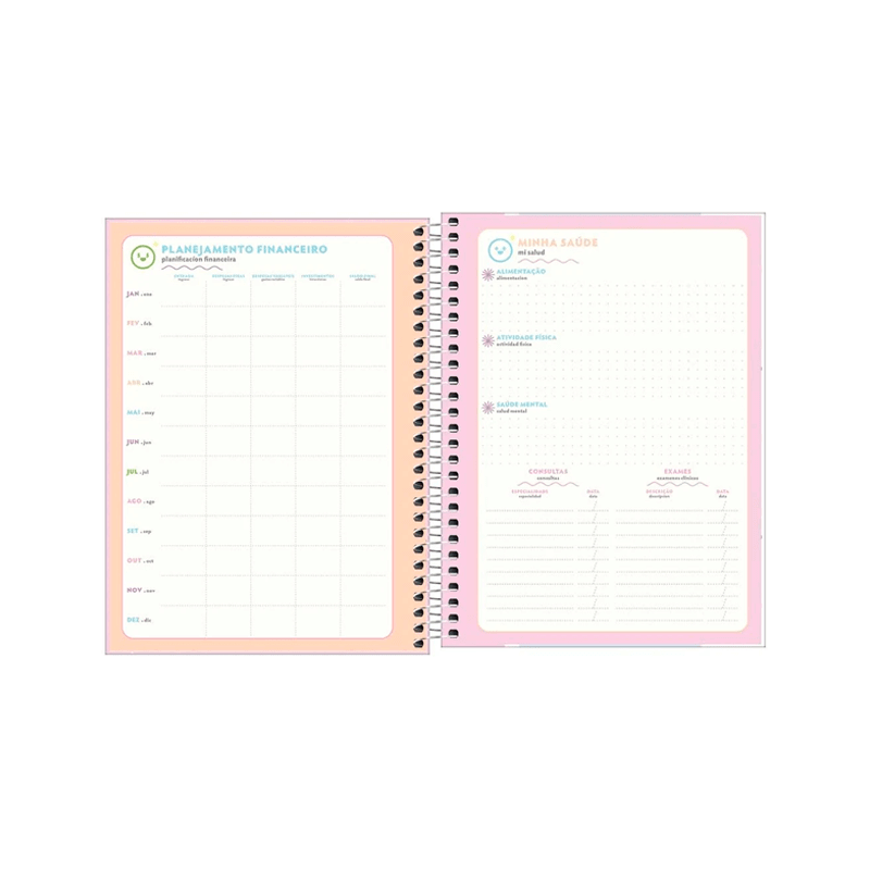 Planner 2024 - Tilibra - Happy 17,7x24cm 80 Folhas 90g/m²