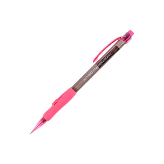 Lapiseira 0.5mm - Faber-Castell - Poly Click Rosa