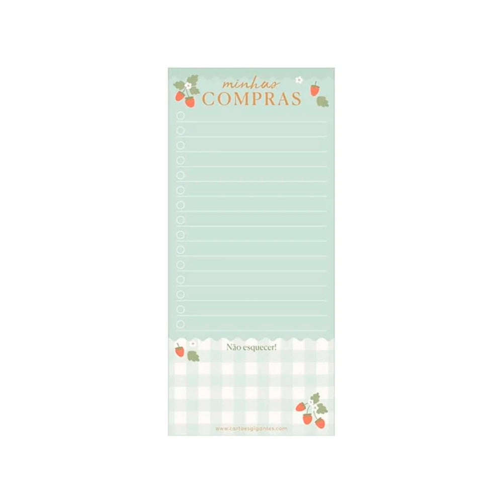 Bloco Magnético Note Pad - Cartões Gigantes - Linha Morango