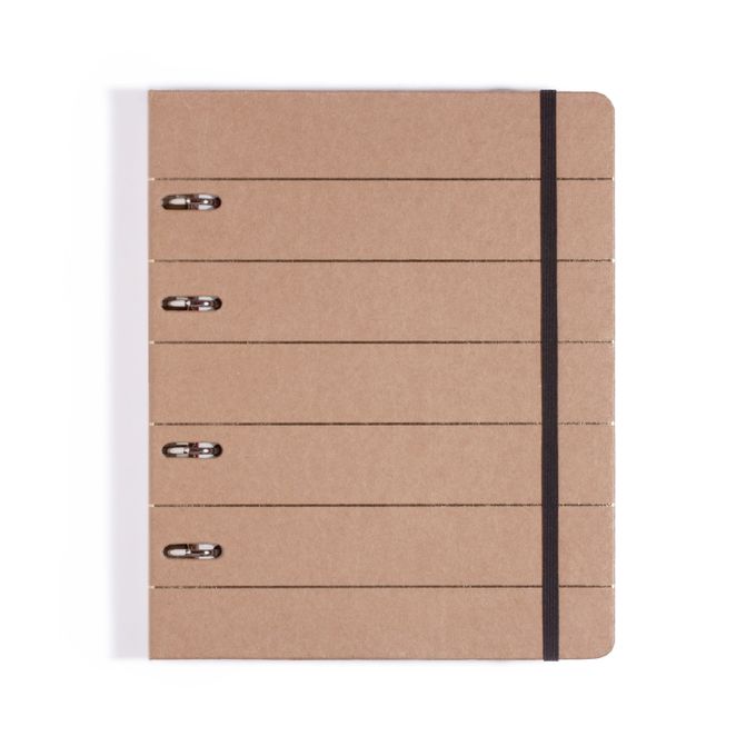 Caderno Criativo Argolado 17x24 Pautado - Cícero - Kraft