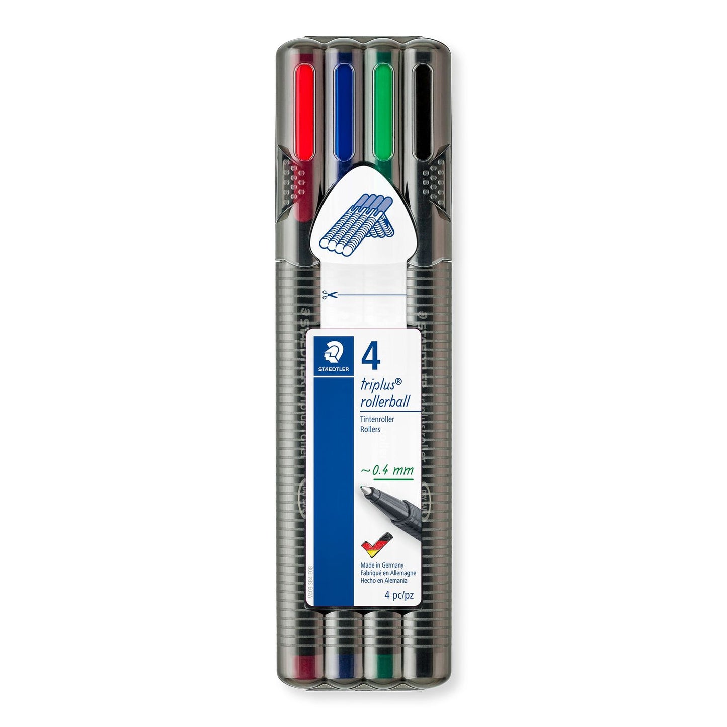 Caneta Esferográfica - Staedtler - Rollerball Triplus - 0,4mm 4 Cores