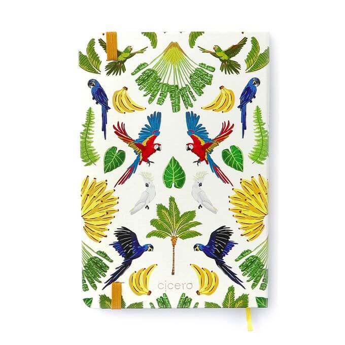 Planner 2024 - Cícero - Pássaros Semanal Anotações 14x21 Floresta Tropical Branco