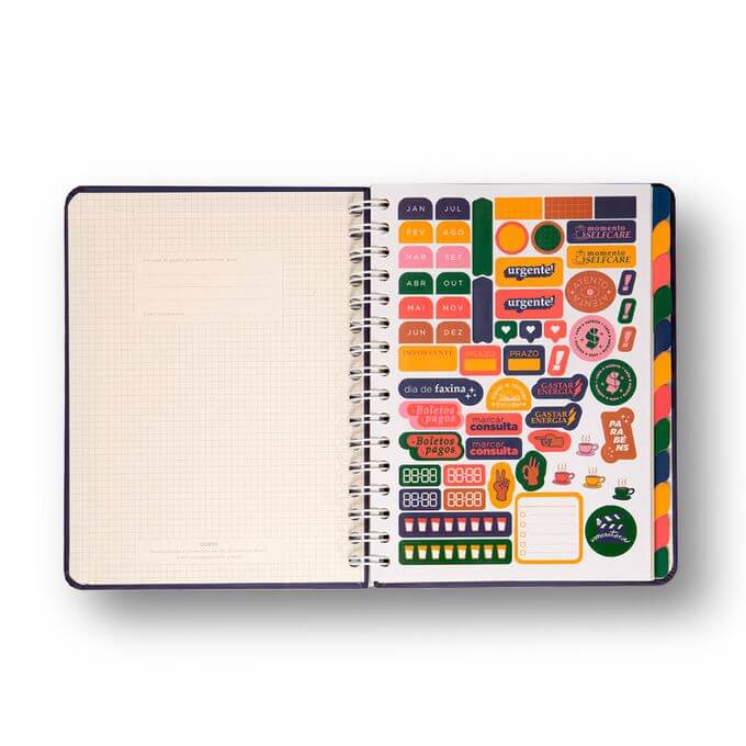 Planner Permanente Wire-o - Cícero - 14,8x21cm Brisa Romance