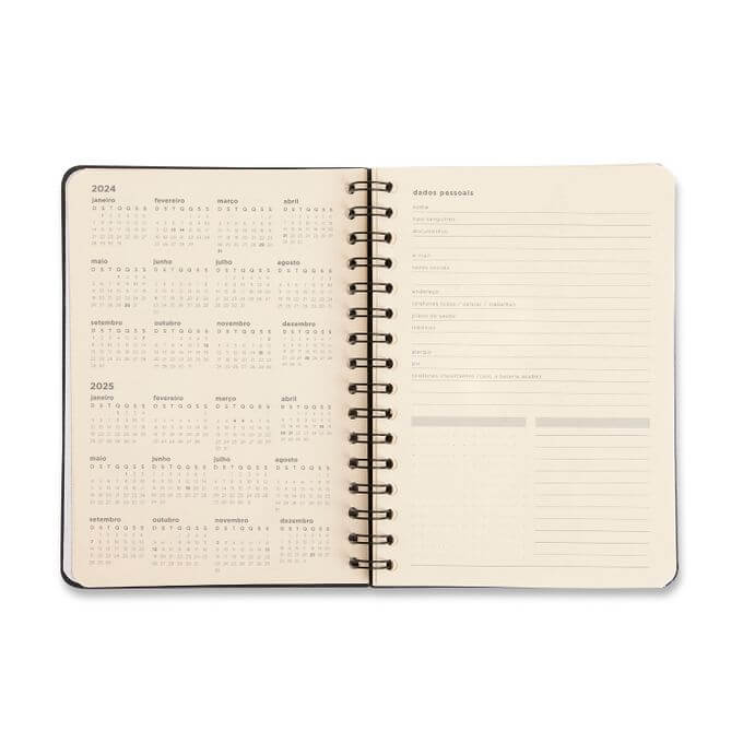 Planner Permanente Wire-o Financeiro - Cícero - 14,8x21cm Brisa Floral