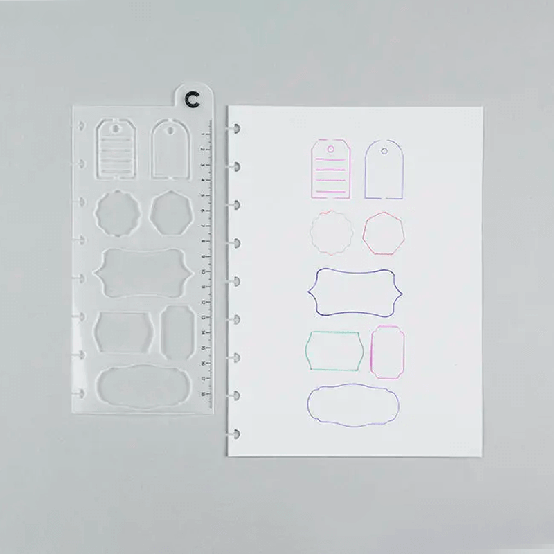 Régua Stencil - Caderno Inteligente - Criativa 19 cm