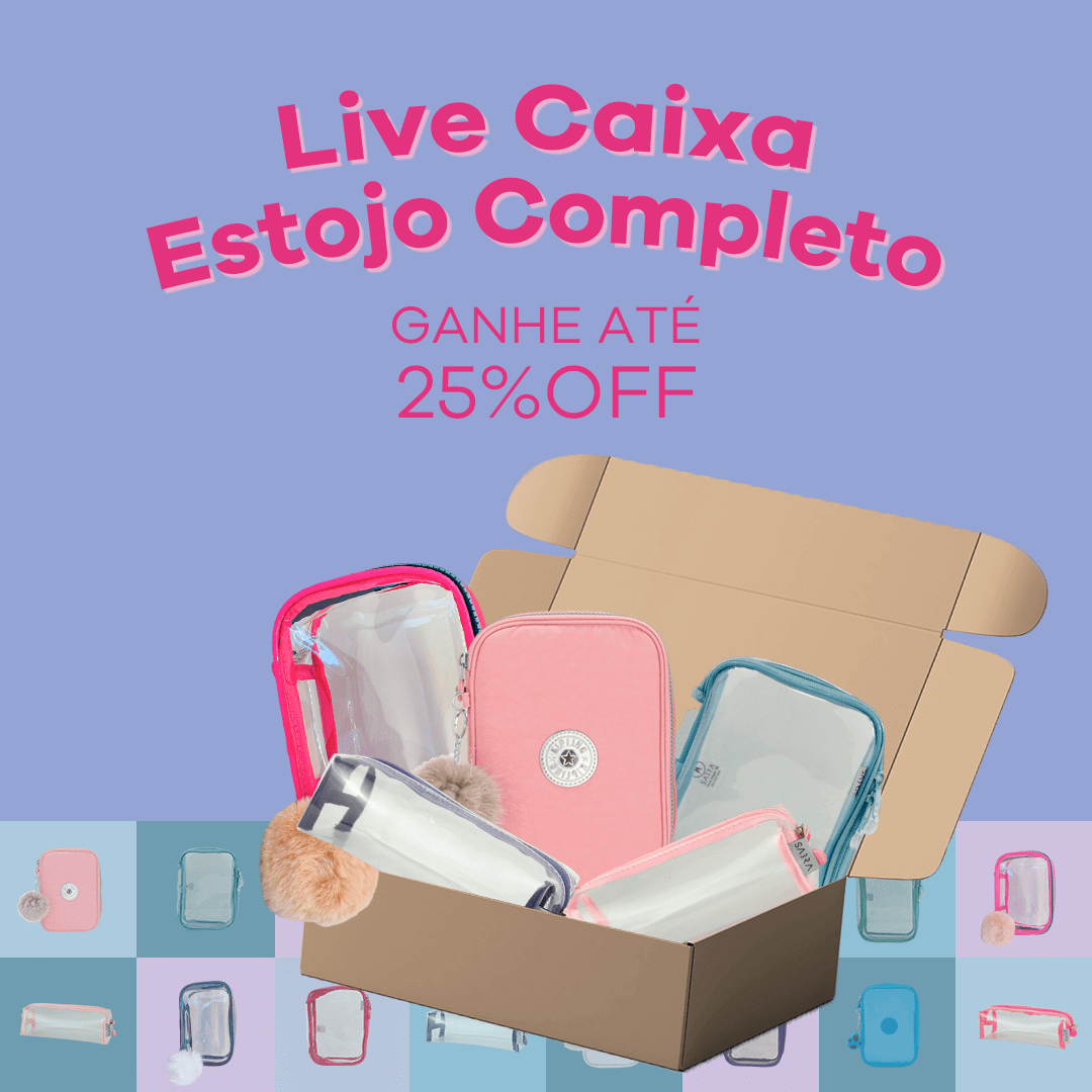 Caixa Estojo Completo - Papelaria Unicórnio - Até 25% Off - Live