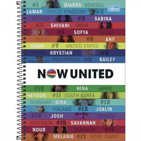 Caderno Universitário - Tilibra - Now United 1 Matéria c/ 80 Folhas