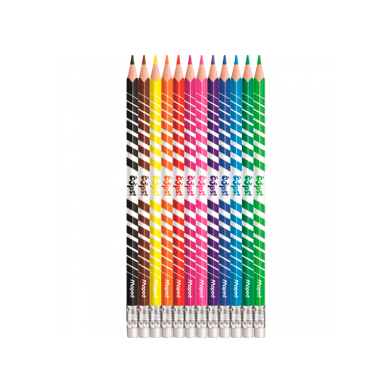 Lápis de Cor Apagável - Maped - Color'peps Oops 12 Cores
