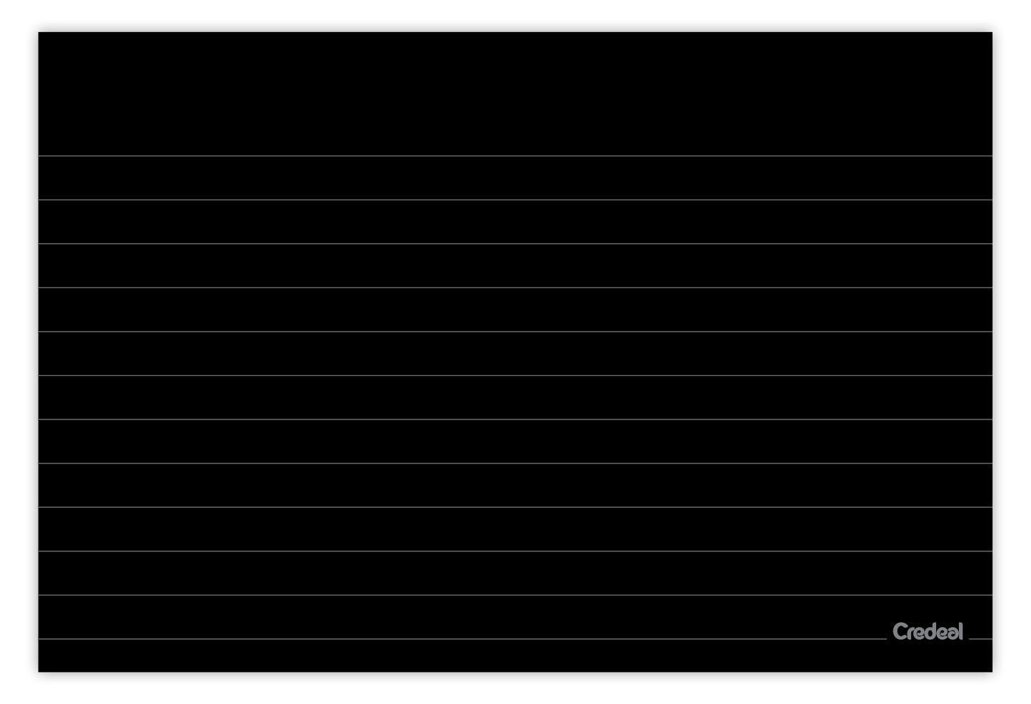 Fichas - Credeal - Preto Pautado 50 Fl 4x6