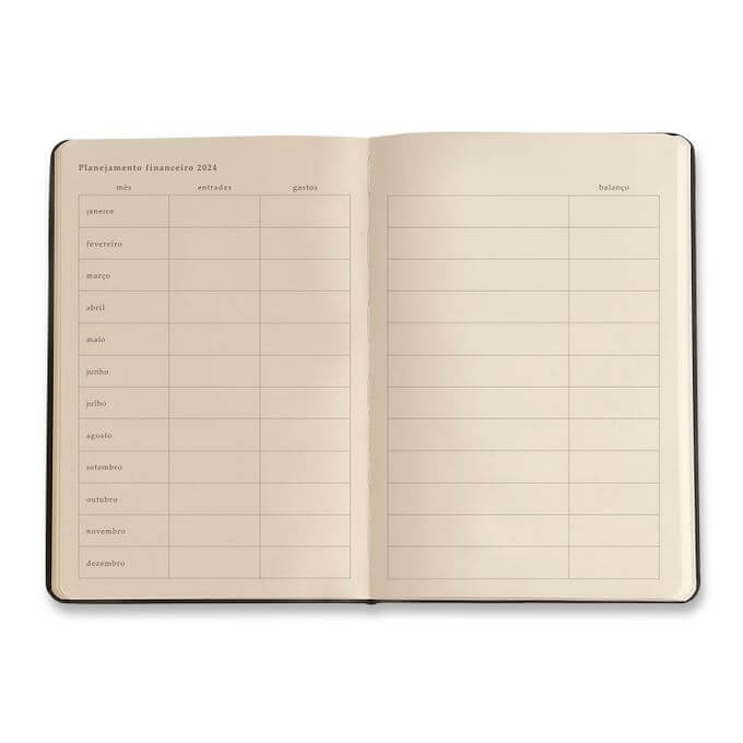 Planner 2024 - Cícero - Pássaros Semanal 14x21 Floresta Tropical Preto