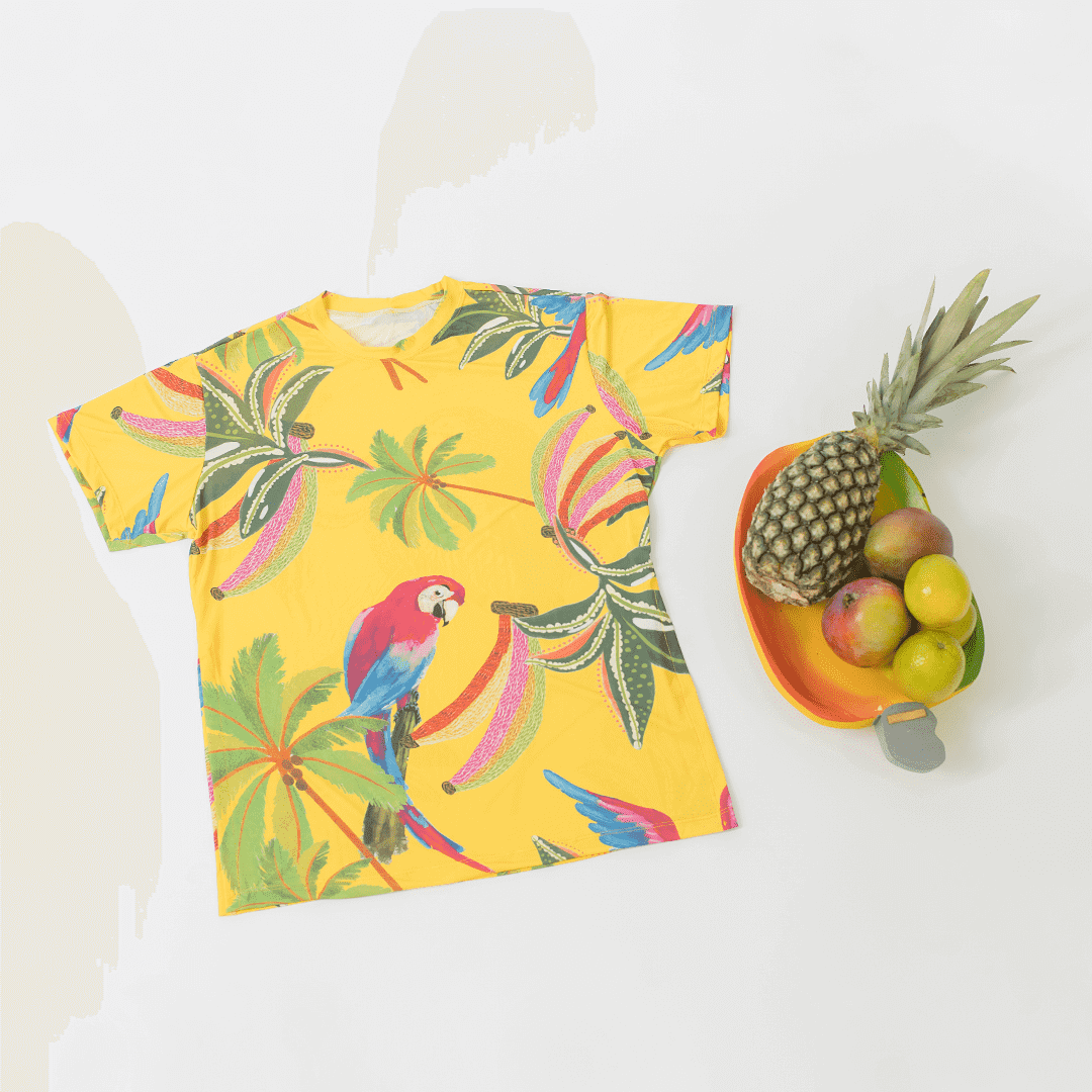 Camisão Fenda - Collab Tropicália Papelaria Unicórnio + Nuvem + Água Azul