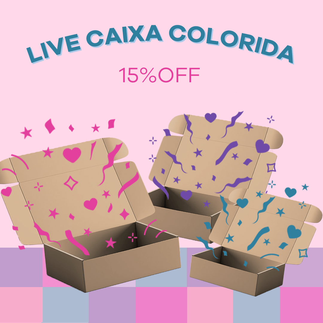 Caixa Colorida - Papelaria Unicórnio 15% Off
