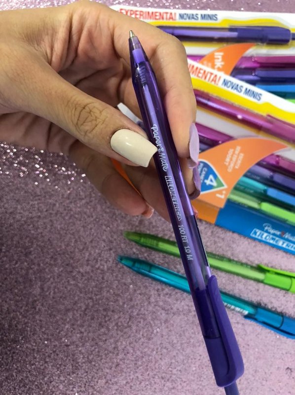 Caneta Esferográfica - Paper Mate - 4 Kilometrica + 1 Mini Kilometrica Grátis