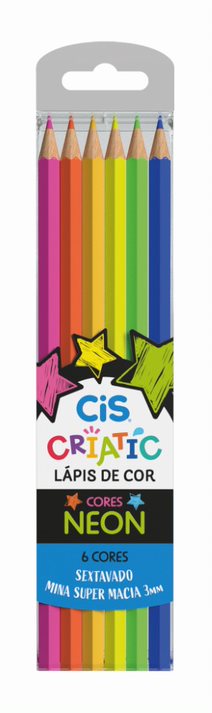 Lápis de Cor - CIS - Criatic 6 Cores Neon