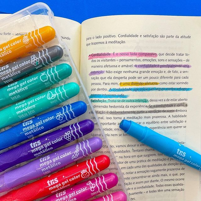 Giz Gel - Tris - Retrátil 12 Cores Tons Metálicos com Cheirinho