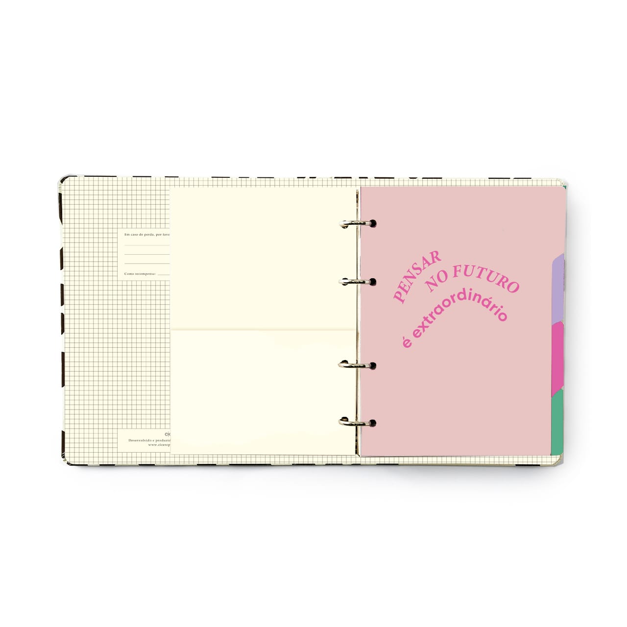 Caderno Criativo Argolado - Cícero - Office Duo Melissa Pautado & Pontado A5 Favo de Abelhas