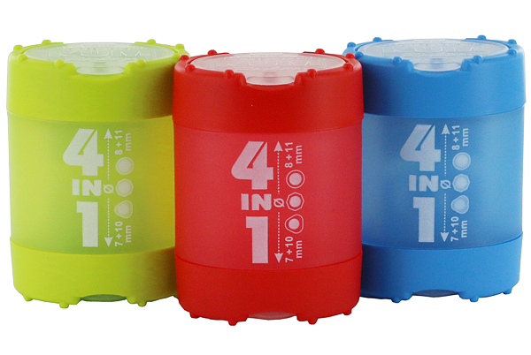 Apontador com Depósito - KUM - 4 em 1 Cores Vivas