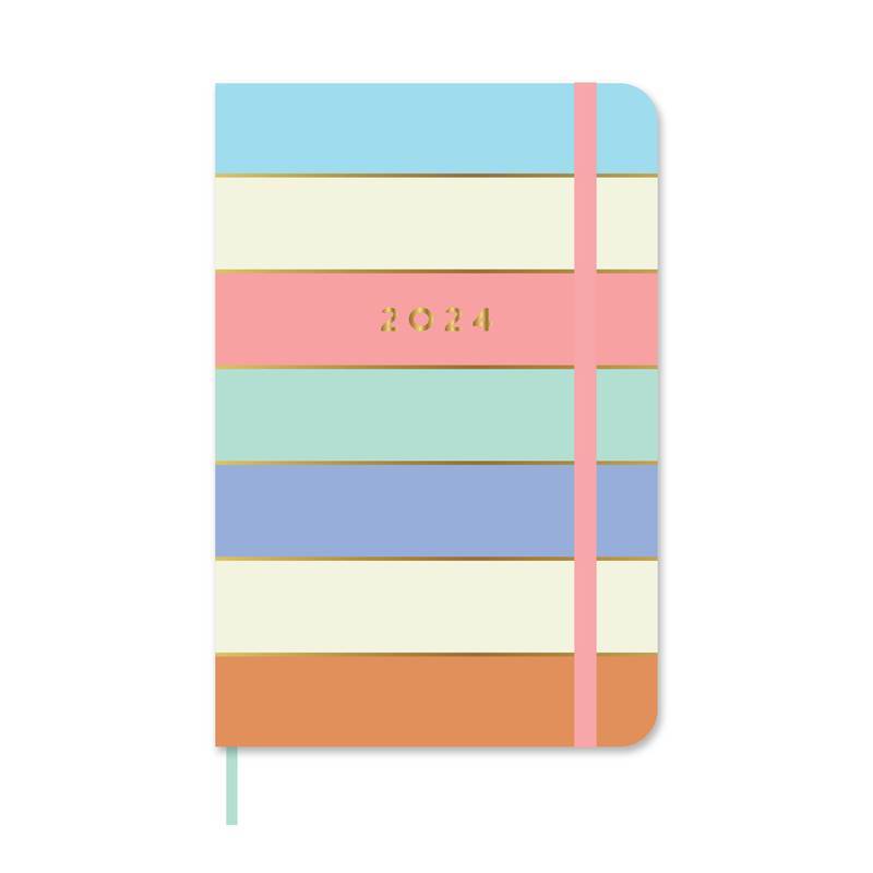 Planner 2024 - Cícero - Pastel Block Sport Semanal 9x13 Listras